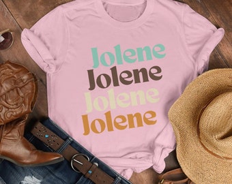 Jolene T-shirt Dolly Ik smeek je Parton! Dames T-shirt met korte mouwen Klassiek Country Dollywood Old School Vintage T-shirt Grappige landelijke sfeer