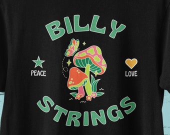 Vintage Billy Strings Shirt Retro Vibe BMFS Tee Bluegrass Mushroom Psychedelic Top Dust In A Baggie Short Sleeve Fiddle Tune Willie Flatpick