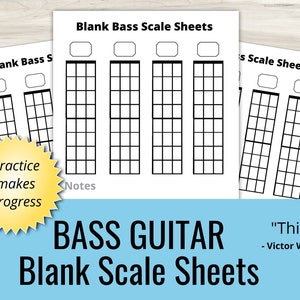 Blank Bass Guitar Scale Sheets (instant Download) Bassist Sheet ...