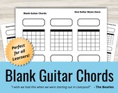 Blank Guitar Chord Chart: Printable Sheet (Digital Download)