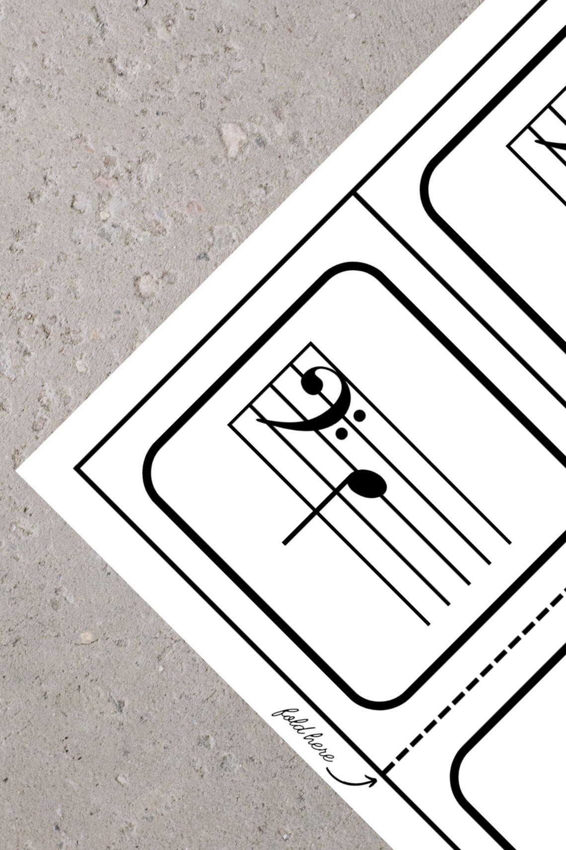Bass Clef Music Note Flash Cards Printable at Home Flashcards - Etsy