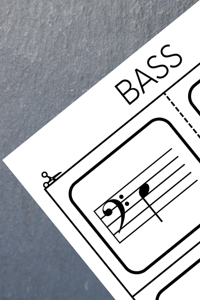 Printable Music Note Flash Cards Bass Clef Printable Flashcards ...