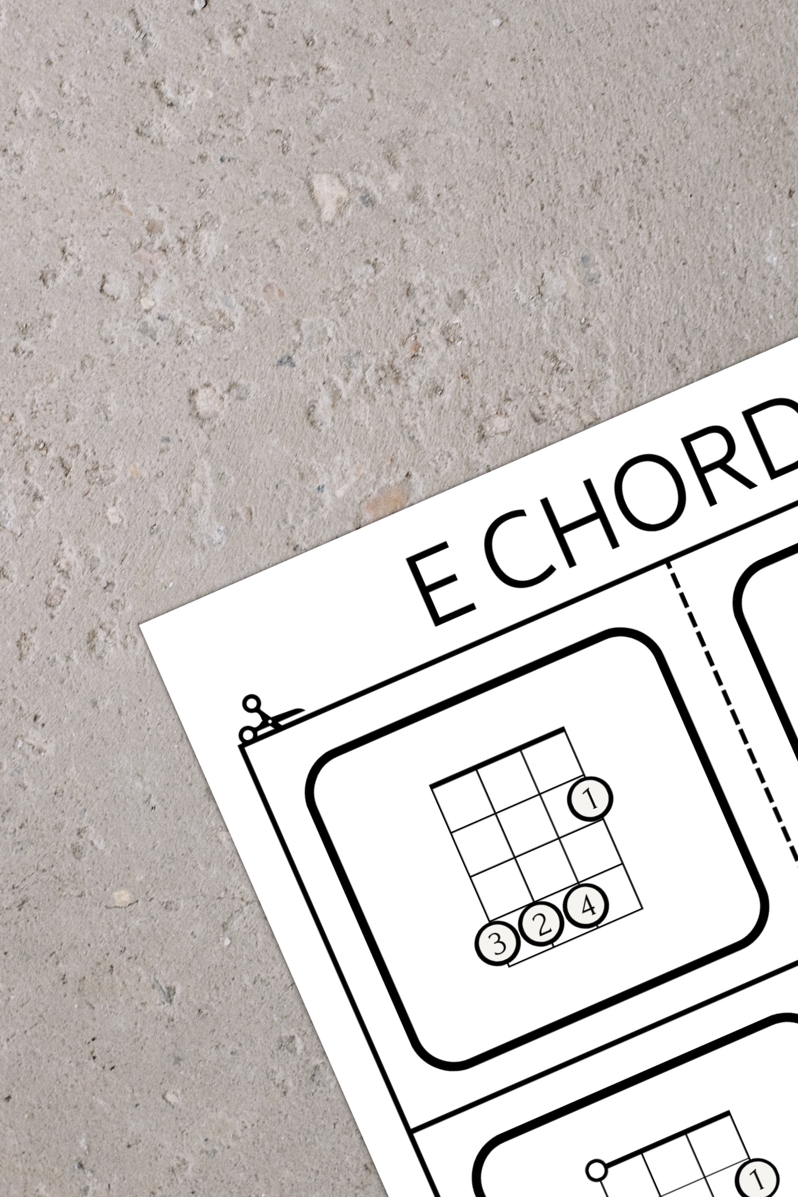 Ukulele Chord Flash Cards Printable at Home Ukelele Quiz Test Uke