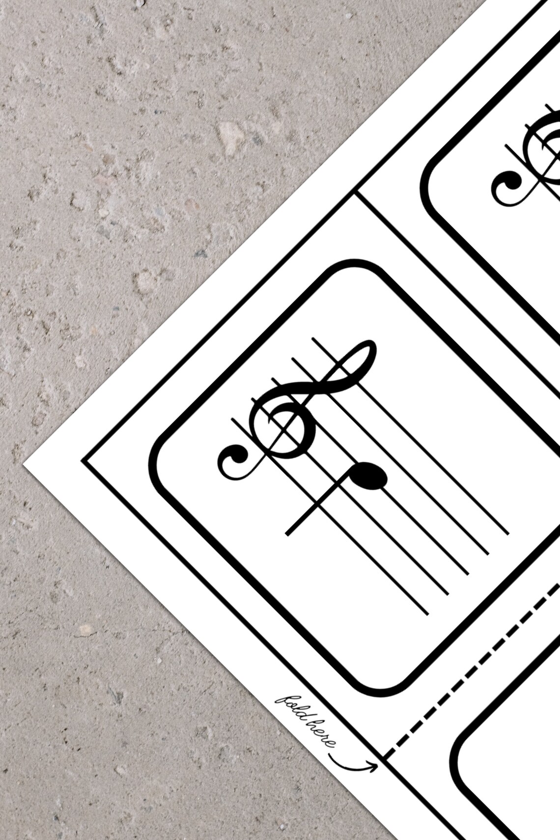 Treble Clef Music Note Flash Cards Printable at Home - Etsy