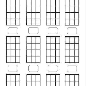 Blank Ukulele Chord Charts for Ukulele Beginners (instant Download ...