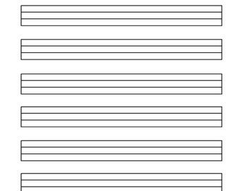 Large Print Blank Bass Tab Sheet instant Download Large - Etsy