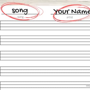 Large Print Blank Bass Tab Sheet Instant Download Large Etsy