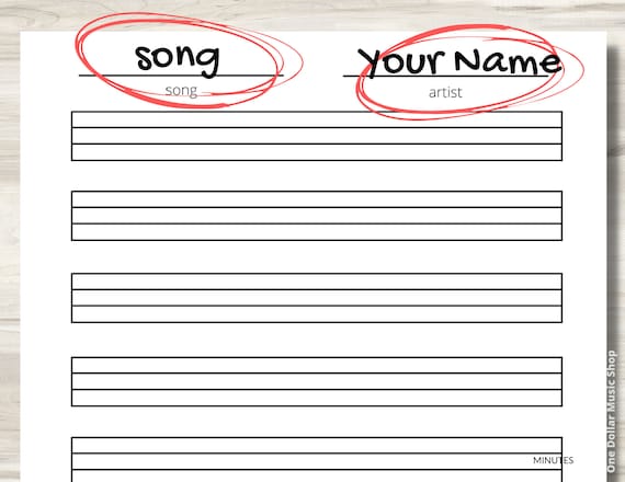 Blank Bass Tab Sheet Personalized Gift Idea Bass Guitar - Etsy