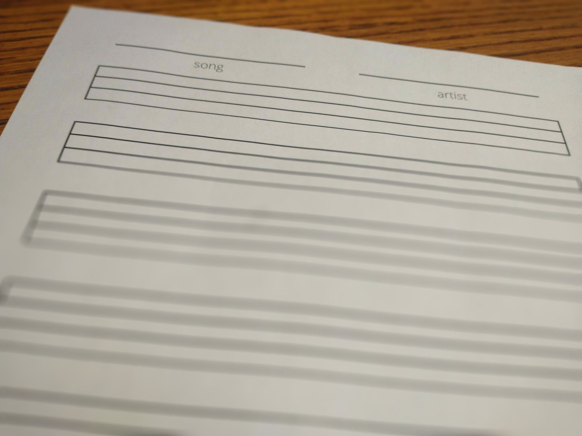 Large Print Blank Bass Tab Sheet (instant Download - Large Print ...