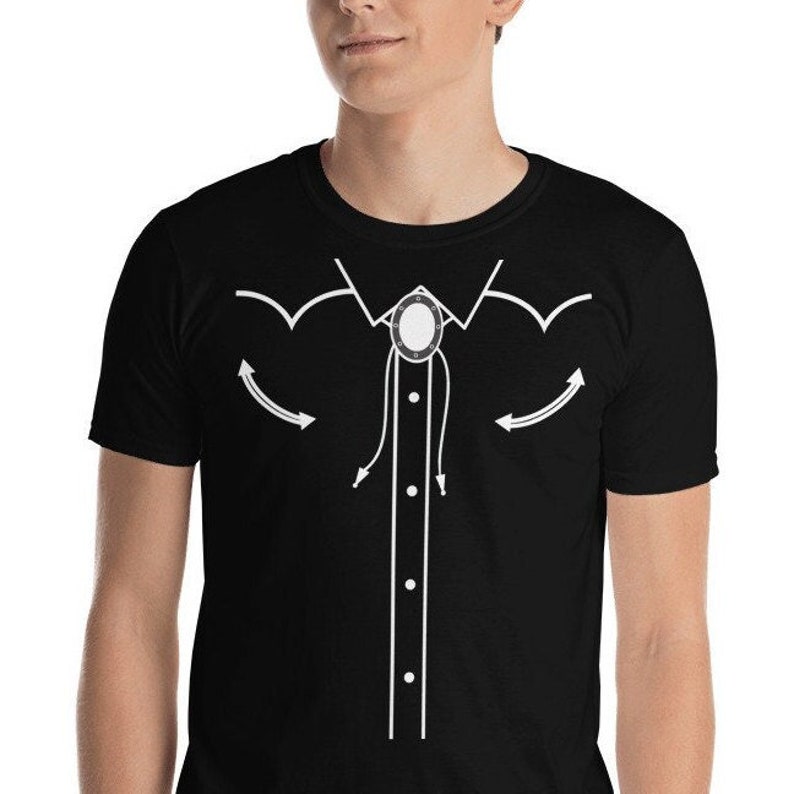 Novelty Western T-Shirt Like A Tuxedo Tee but Better Cowboy Cowgirl Mock Spoof Goofy Silly Funny Country image 1