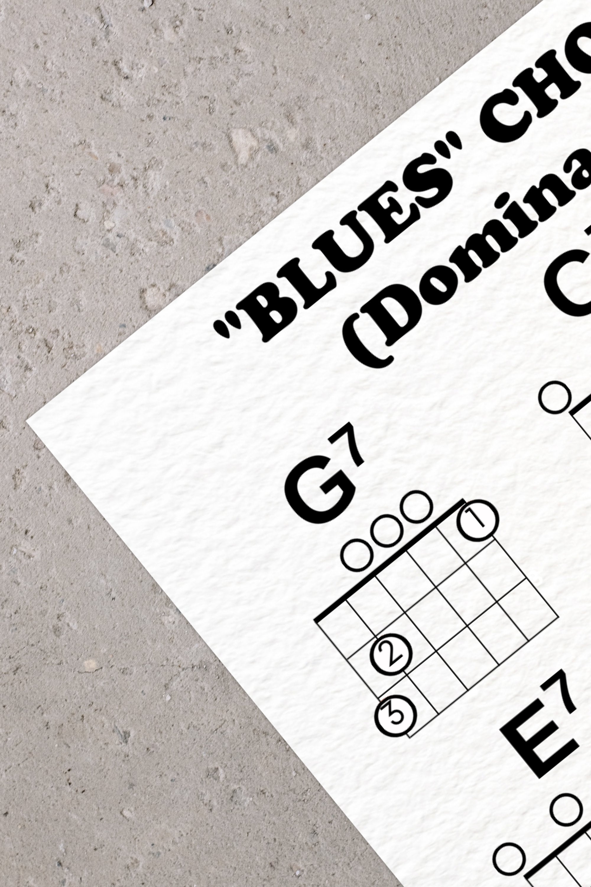 Printable Beginner Guitar Chords Chart Learn How to Play Sheet Music