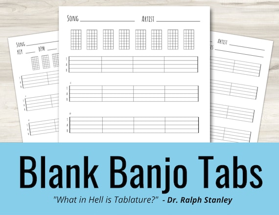 5 String Banjo Tabs - Tenor Banjo Tabs