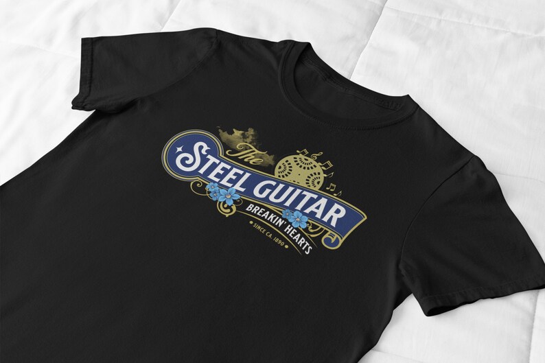 Steel Guitar T-Shirt Breakin Hearts Since 1890 Men's Classic Country Retro Tee Paul Franklin Buddy Emmons PSG Sho Bud 10 String Honky Tonk image 6