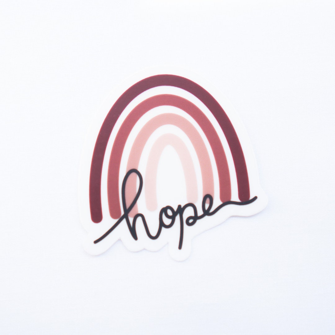 Hope Rainbow Sticker: Waterproof Vinyl Sticker - Etsy