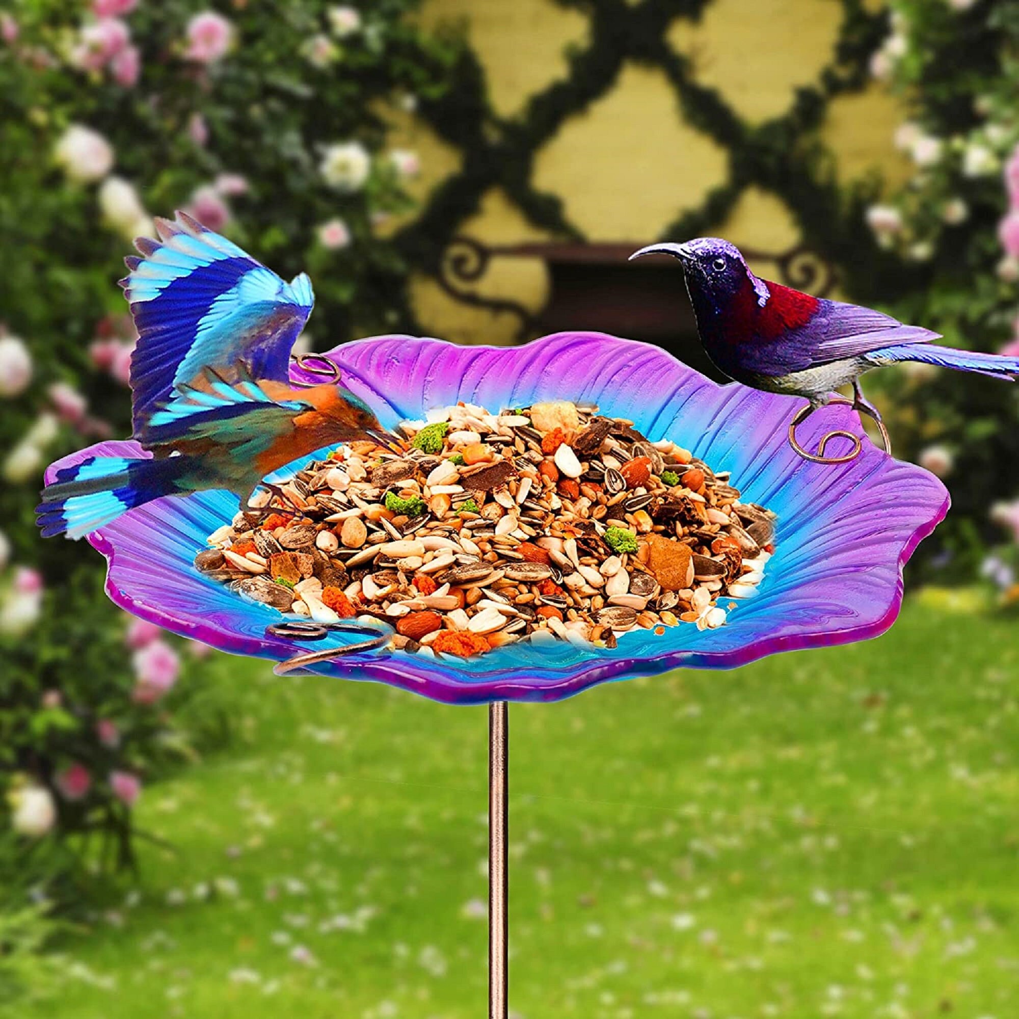 Baño de aves con estaca 30Inch Bird Bath Bowl baño de aves | Etsy