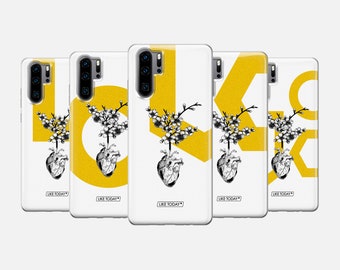 Blossom Heart Aesthetic Case Huawei P50 P40 Pro, P30 lite, Mate 40, Xiaomi Redmi Note, OnePlus 11, 10, Oppo, Vivo Casing •