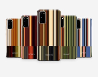 Abstrakt Färgglatt Randigt Solnedgångs Mobilskal Samsung S24 S23 Ultra S22 S21+ Galaxy Note •