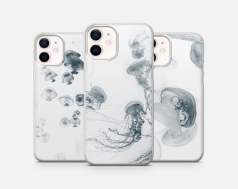 Sea Life Jellyfish Squid Nature Phone Case iPhone 16 Plus 15 14 13 12 mini 11 Pro Max X Xs 8 7 •
