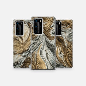 Liquid Marble Swirl Texture Case Huawei P50 P40 Pro, P30 lite, Mate 40, Xiaomi Redmi Note, OnePlus 11, 10, Oppo, Vivo Casing •