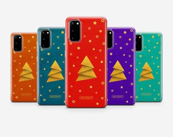 Weihnachtsbaum Gold Glitzer Minimalistisch Handyhülle Samsung S24 S23 Ultra S22 S21+ Galaxy Note •