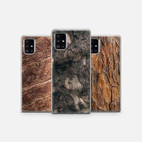 Wooden Case Old Tree Bark Texture for Samsung A51 A52 A6 A60 A7 A72 A5 A80 A90 M30 M51 Note 10 20 9 S10 S20 FE S21 S5 S6 edge S7 S8 S9+ L73