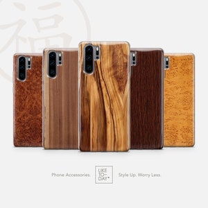 Wood Print Case Huawei P50 P40 Pro, P30 lite, Mate 40, Xiaomi Redmi Note, OnePlus 11, 10, Oppo, Vivo Casing • Wooden Grain Texture