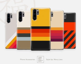Etui Groovy Retro Stripes Huawei P50 P40 Pro P30 Lite Mate 40, Xiaomi Redmi Note, OnePlus 11 10, Oppo, Vivo • Lata osiemdziesiąte, etui Vintage VHS