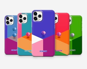 Colorful Abstract Minimal Optical Illusion Case for iPhone 14 13 12 11 Pro Max mini 4 4s 5 5s SE 2020 6 7 8 plus 6+ 7+ 8+ X Xs Xr L15