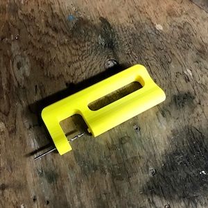 Hole drilling jig for Polaroid Land Camera conversion