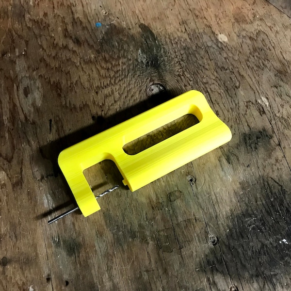 Hole drilling jig for Polaroid Land Camera conversion