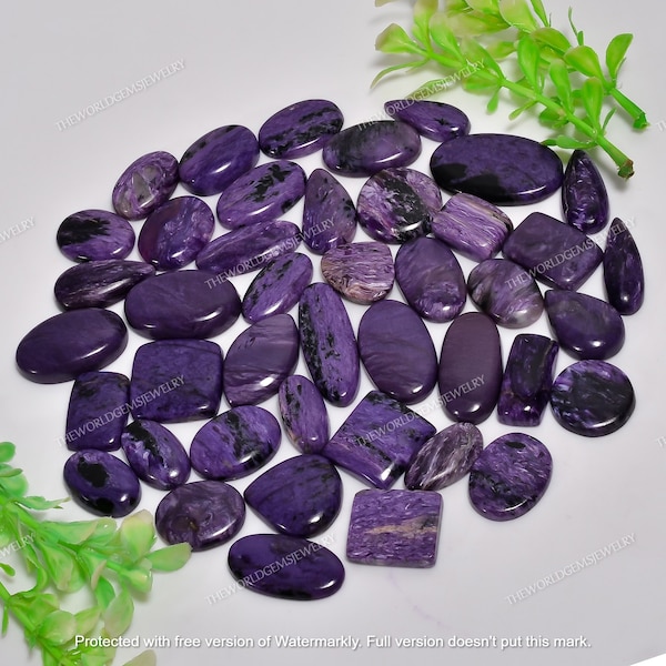 Purple Charoite Flatback Cabochons, Natural Charoite Wholesale Mix Lot, Charoite Loose Gemstone, Purple Charoite Cabochons, Charoite Jewelry