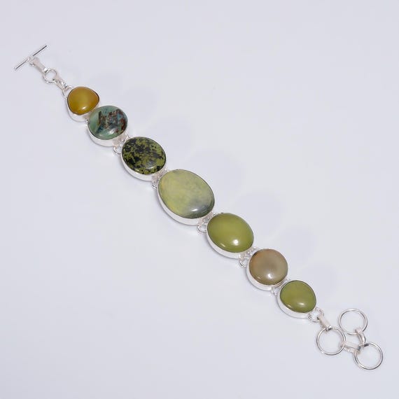 Tibetan Turquoise Bracelet – Silver-plated Handmade Boho Jewelry