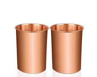 Tasse En Cuivre Pur Ayurvédique 250 Ml Art Of Vedas - Verre En Cuivre Pour Bien-Être Et Santé