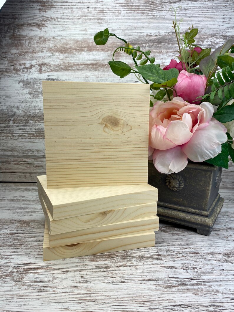 Unfinished Wood Tile Blocks Set of 6x6 Blank Etsy