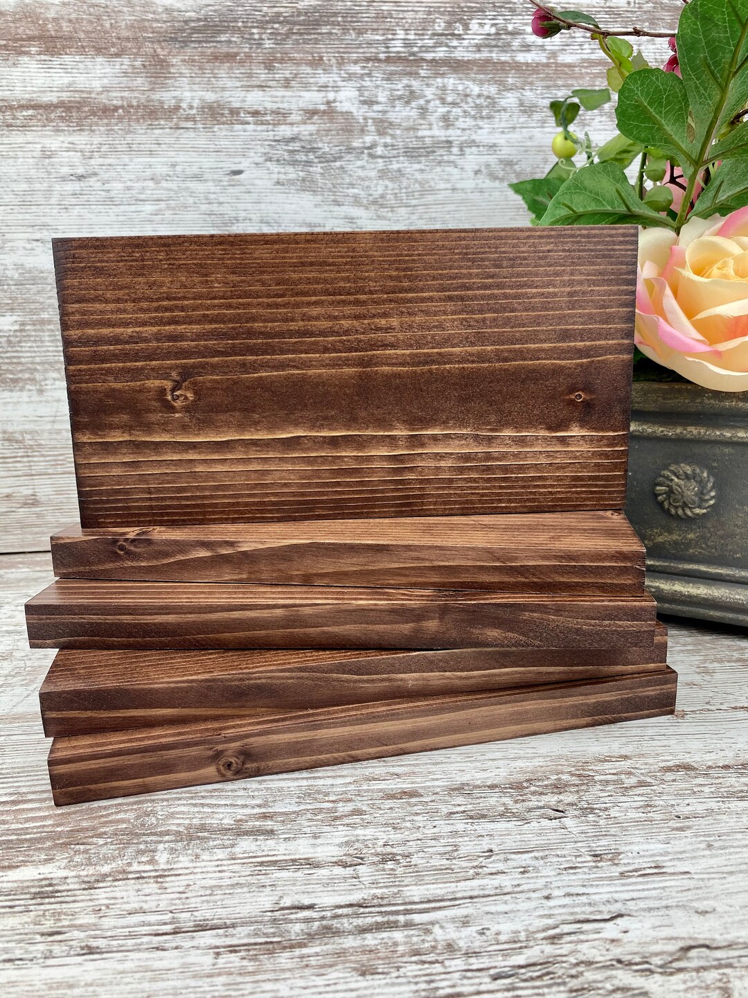 Stained Wood Board/set of 5x10 Wood for Etsy