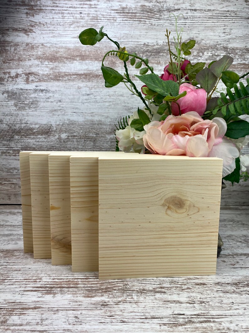 Unfinished Wood Tile Blocks Set of 6x6 Blank Etsy