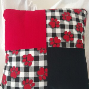 Paw Prints on Our Hearts Pillow
