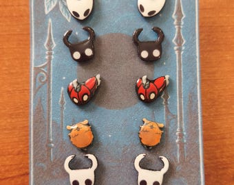 Hollow knight / silksong inspired handmade earrings