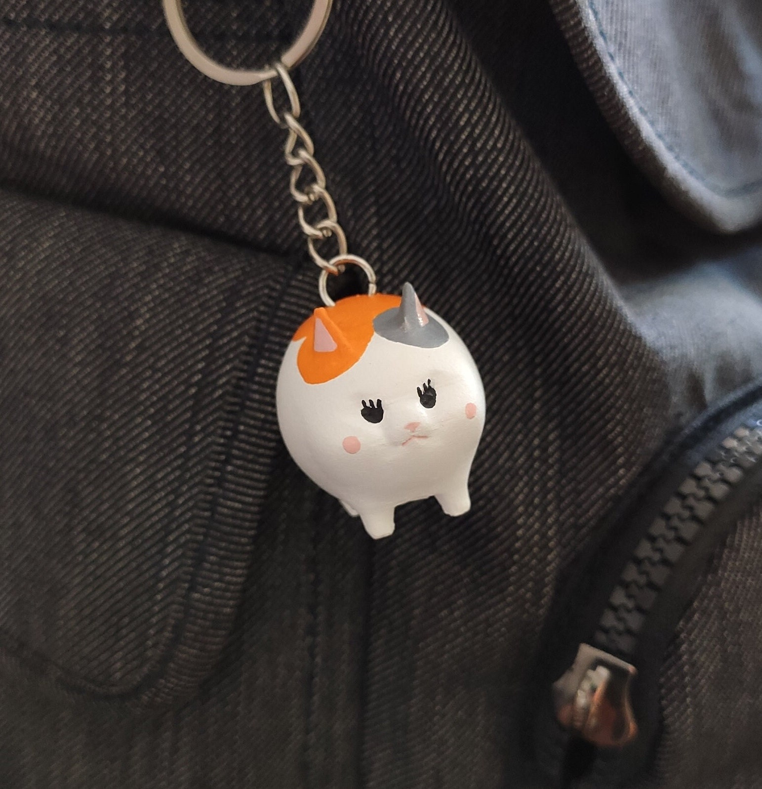 Fat Cat Keychain / Charm Inspired in Final Fantasy XIV 3d Printed