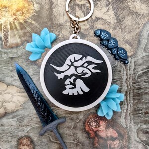 Elden Ring Nightreign Nightfarers Keychain solo or duo Undertaker and Scholar Raider