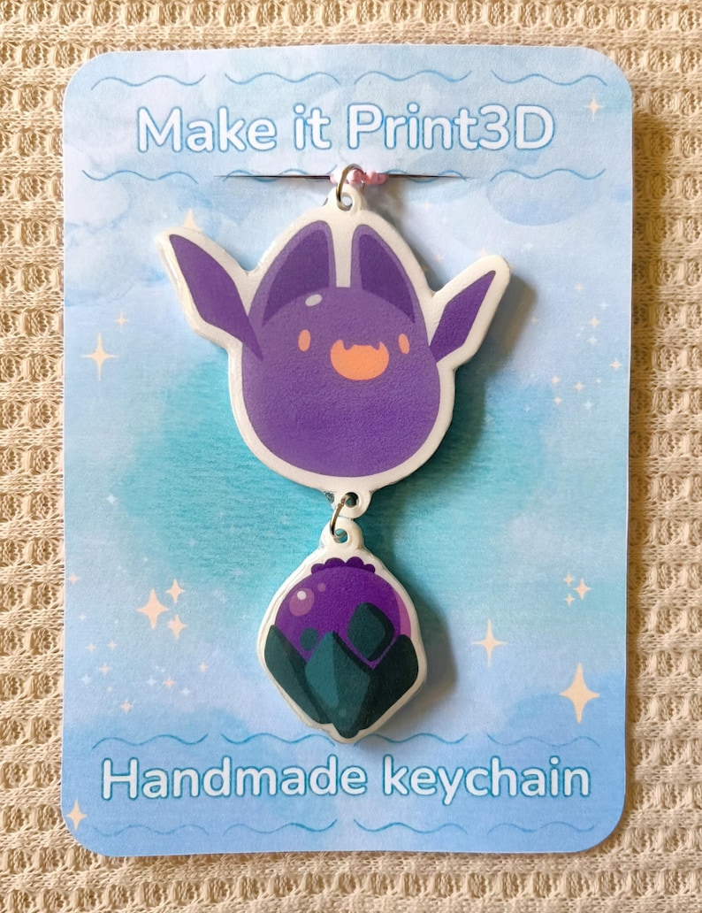 Slime rancher keychain slime + food/toy order your desired slime. Batty Slime SC