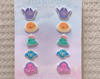 Slime Rancher inspired handmade earrings