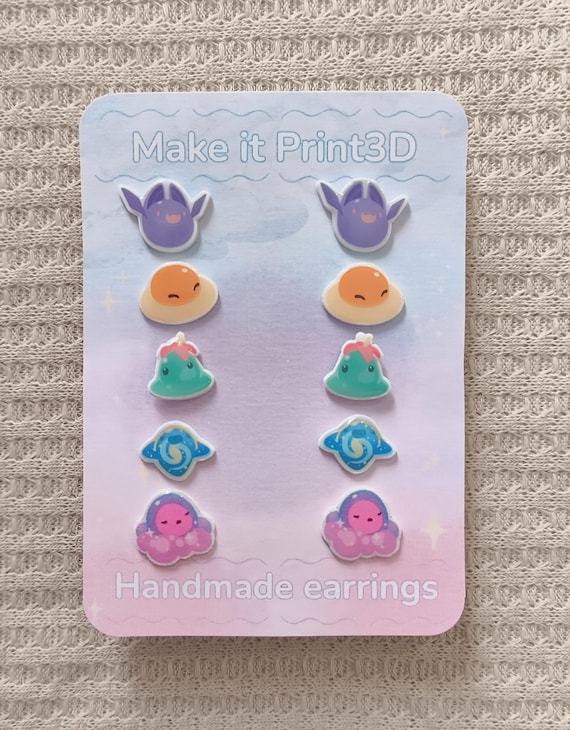 Slime Rancher inspired handmade earrings