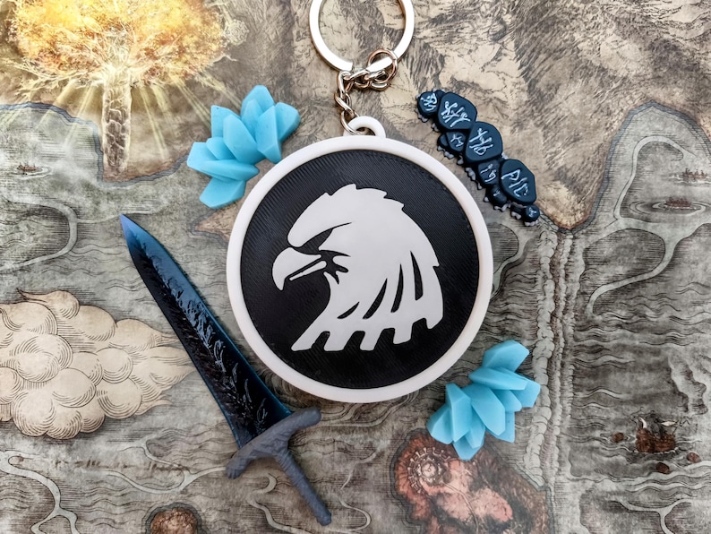 Elden Ring Nightreign Nightfarers Keychain solo or duo Undertaker and Scholar Guardian