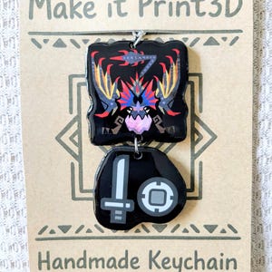 Monster Hunter Keychains monster/weapon Order your desired monster YianGaruga+S&S
