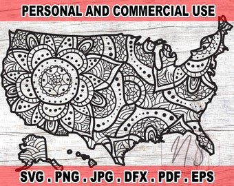 Download Usa Mandala Svg Etsy