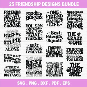 Pacchetto Svg Amicizia, Svg Amicizia, Bestie to the Resties, Pacchetto Svg Bestie, File Svg per Cricut, file Silhouette