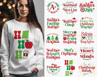 Jullärare SVG-paket: Julskoledesigner (digital nedladdning)