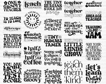 Teacher SVG Bundle: Back to School, Teacher Life Designs (Digital Download)