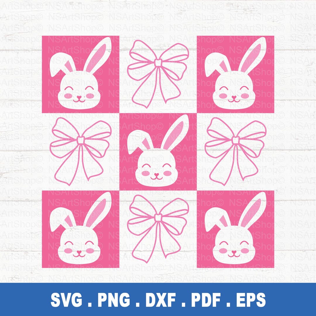 Easter Bunny Bow SVG PNG: Spring Coquette Design, Cut Files, Cricut ...